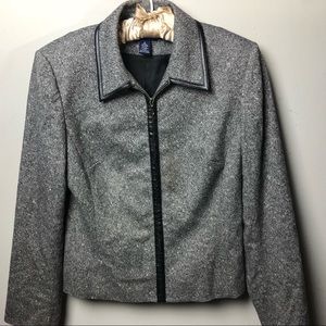 Ann Taylor Fitted Grey Blazer/Jacket